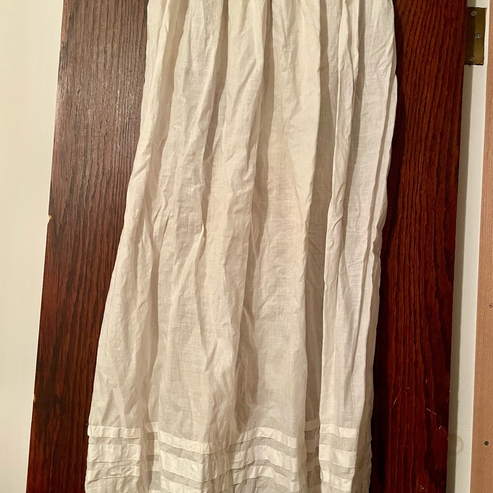 Antique muslin apron